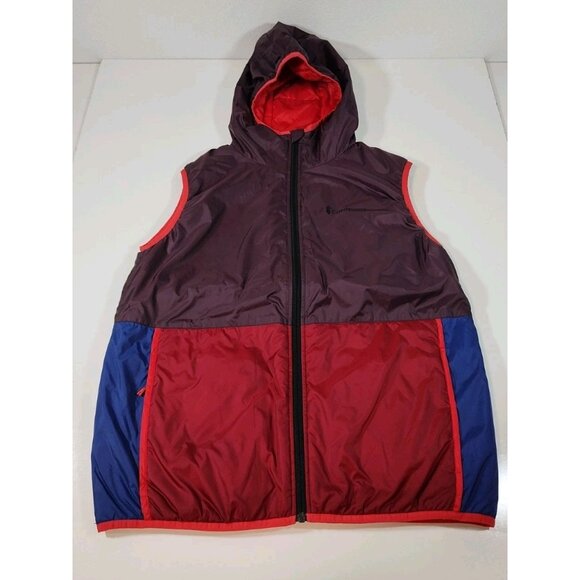 Cotopaxi Teca Calido Hooded Vest Womens L Full Zip Reversible Packable RedHotSun - Picture 1 of 12
